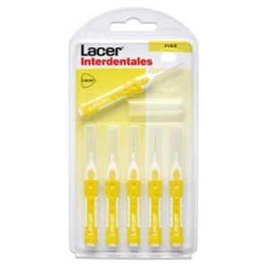 LACER CEPILLO INTERDENTAL FINO RECTO AMARILLO 6 U