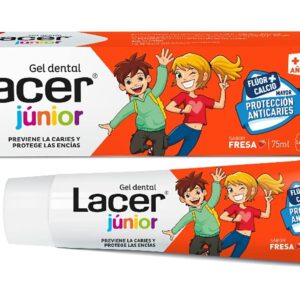 LACER GEL DENTAL JUNIOR 6-12 AÑOS FRESA 75 ML 1400 PPM FLUOR